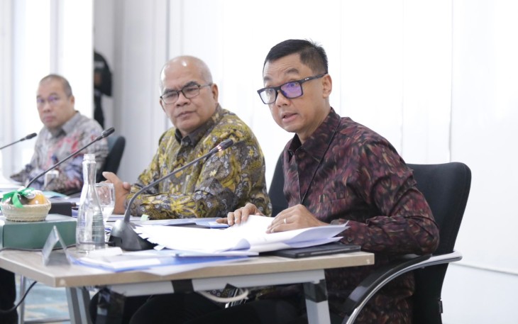 Dirut PLN Darmawan Prasodjo saat memberikan hasil kinerja dalam RUPS di Jakarta 