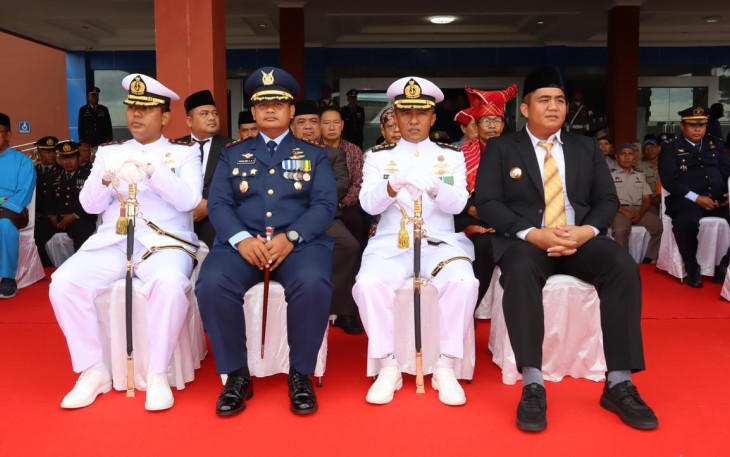Kapolres Bintan Pimpin Upacara HUT Bhayangkara ke-77 di Kantor Bupati Bintan 
