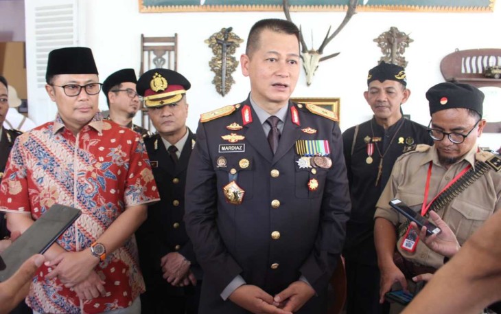 Kasetukpa Lemdiklat Polri Brigjen Pol Mardiaz Kusin Dwihananto saat memberikan keterangan pers di Sukabumi, Sabtu (1/7)