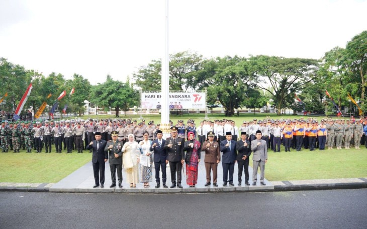 Peringatan HUT Bhayangkara ke 77 di Kabupaten Pacitan, Sabtu (1/7)