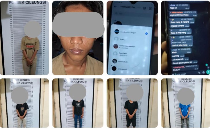 Pelaku aksi tawuran diamankan anggota Polsek Cileungsi, Sabtu (1/7)