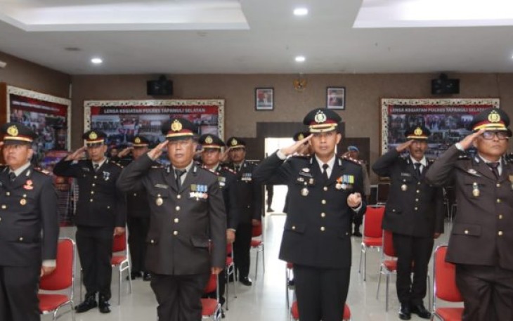 Kapolres Tapsel Ikuti Upacara HUT Bhayangkara ke-77