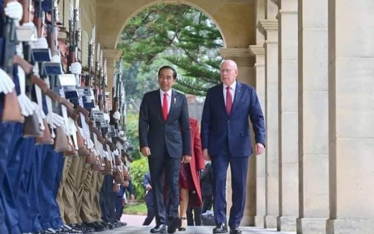 Presiden Joko Widodo bersama PM Australia 