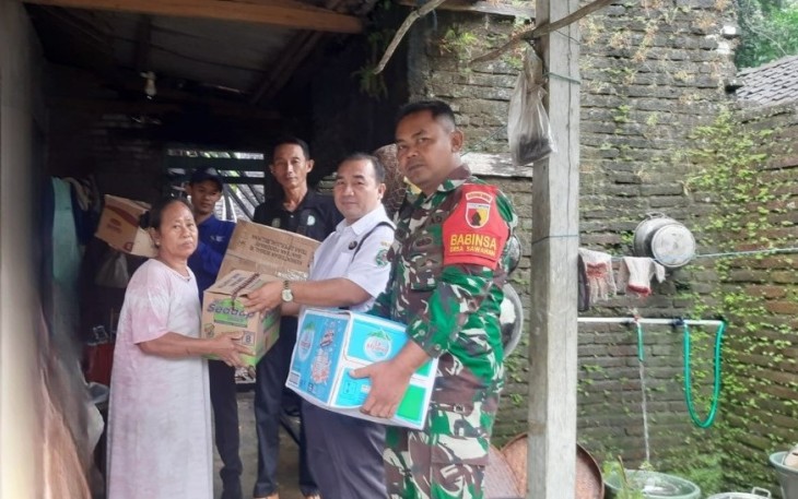 Tanggap bencana membantu warga terdampak di wilayah binaan 