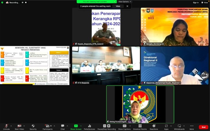 Perencanaan Strategis 2024 RKPD Provinsi NTB secara virtual di Jakarta, Jum'at (7/7)