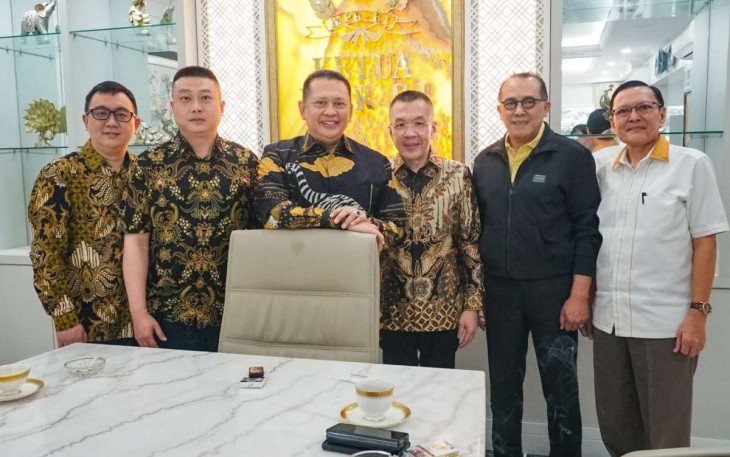 Bambang Soesatyo Ketua MPR RI bersama jajaran Huayou Cobalt Co.Ltd di Jakarta, Sabtu (8/7)