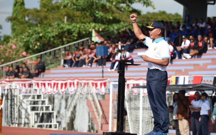 Dankodiklatal Letjen TNI (Mar) Suhartono saat membuka Porwiltim 2023, Senin (10/7)