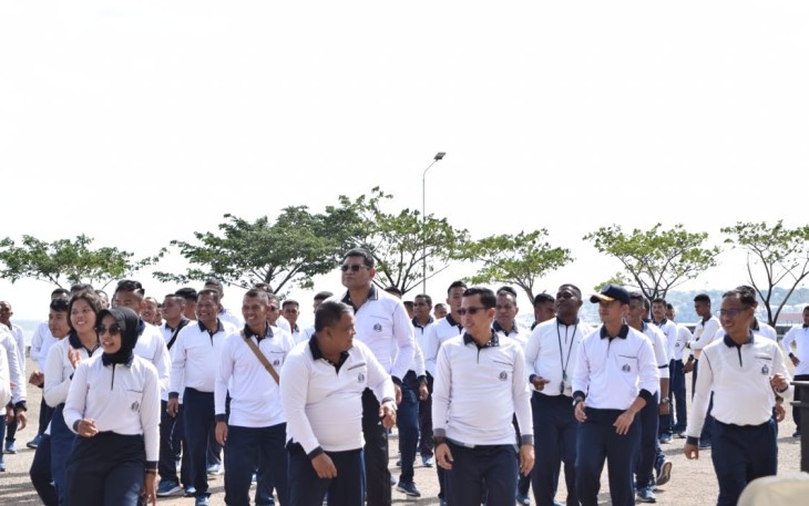 Olahraga bersama prajurit Lanudal Kupang