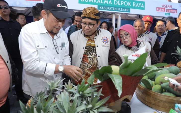 Mendes PDTT Abdul Halim Iskandar saat ASEAN Rural Culture Expo di Kabupaten Sleman Yogyakarta 