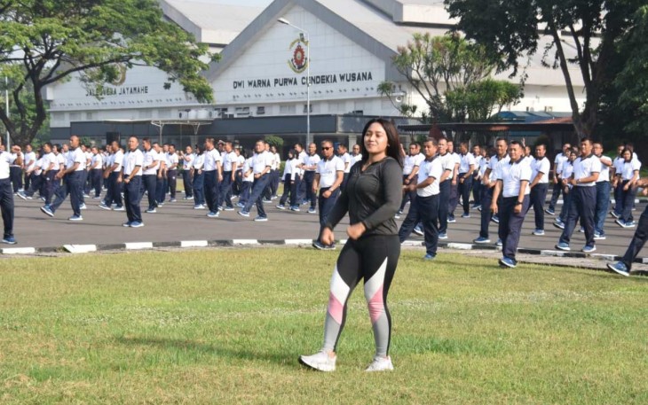 Olahraga pagi prajurit Kodiklatal, Jum'at (28/7)
