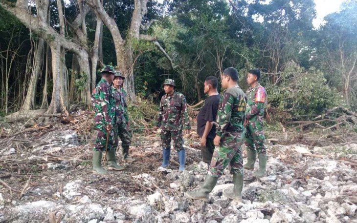 Dansatgas TMMD tinjau lokasi jalan perintis 