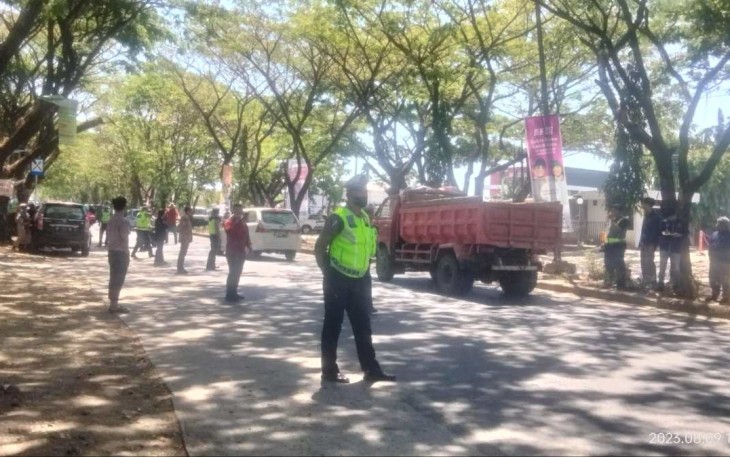 Razia pajak kendaraan di wilayah hukum Polres Gowa, Rabu (9/8)