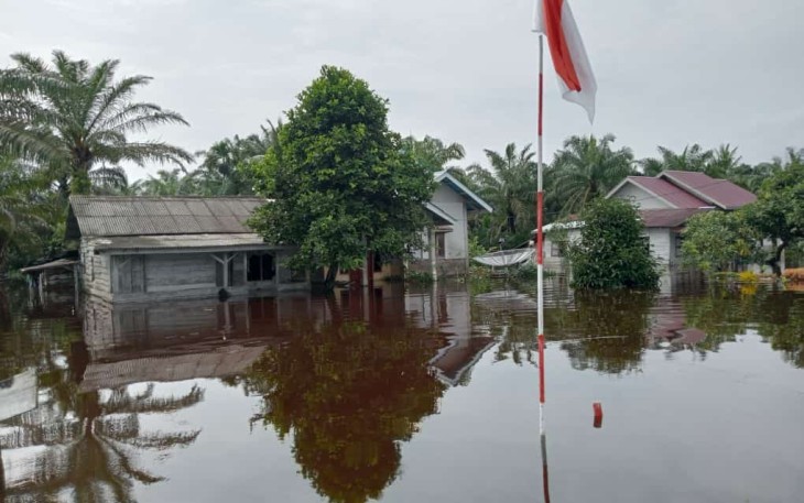 Banjir di Kecamatan Silaut, Kabupaten Pesisir Selatan, Prov Sumbar, Selasa (14/8)
