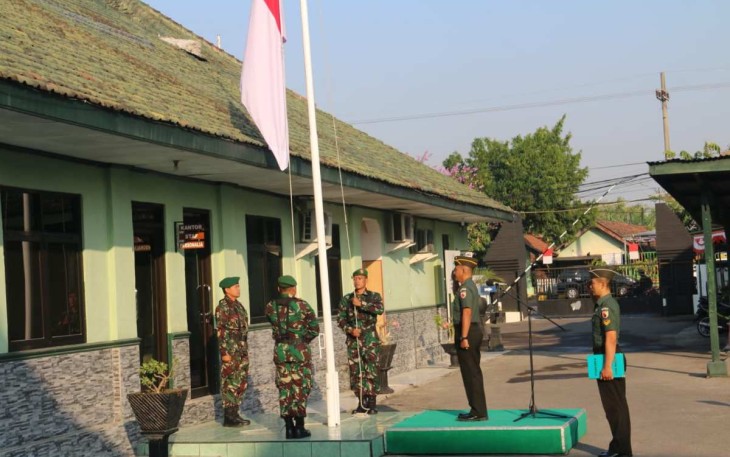 Upacara bendera prajurit Kodim 0803/Madiun