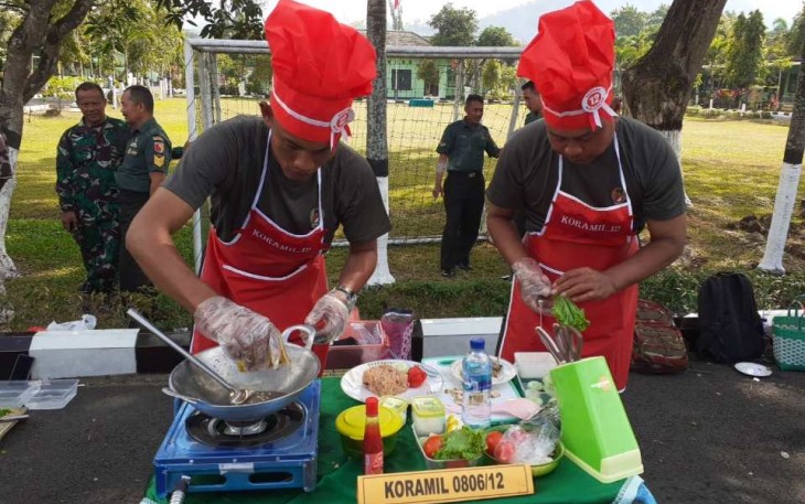 Lomba masak nasi goreng Kodim 0806/Trenggalek, Senin (21/8)