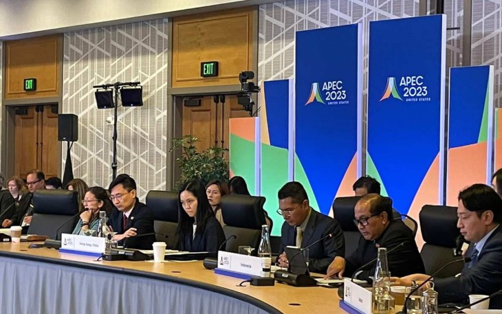 SeskemenkopUKM Arif Rahman saat Forum APEC SMEWG di AS