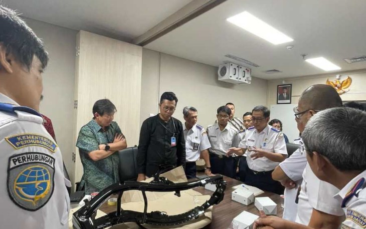 Rangka Motor Honda diduga bermasalah, Jakarta, Senin (28/8)