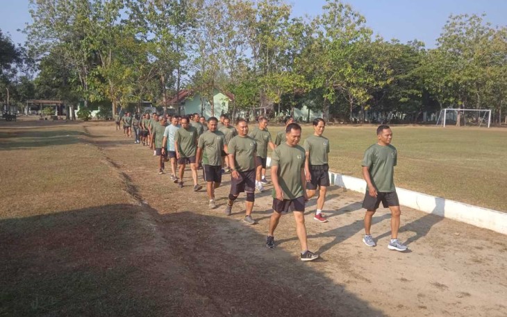 Lari pagi prajurit Kodim 0801/Pacitan