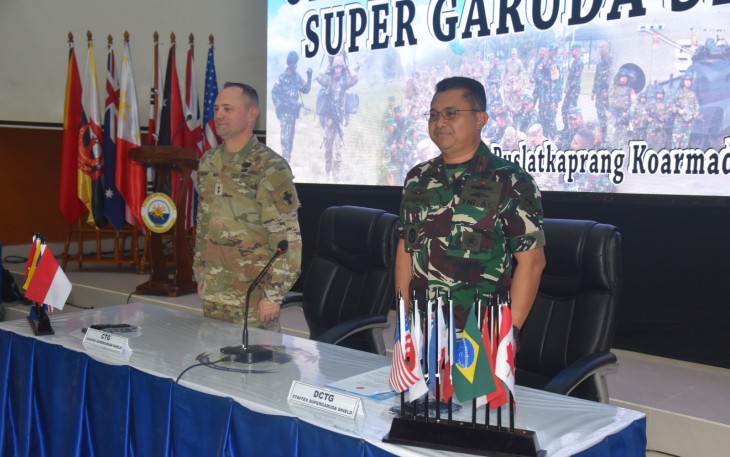 Danguspurla Koarmada II buka latihan Operational Stafex dan Amphibious Exercise Super Garuda Shield 2023