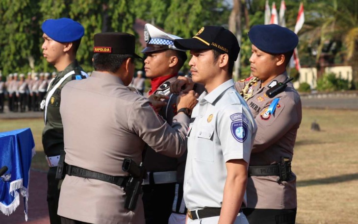 Kapolda Sulsel Irjen Pol Setyo Budi Moempoeni Harso saat membuka Operasi Zebra Pallawa 2023, Senin (4/9)