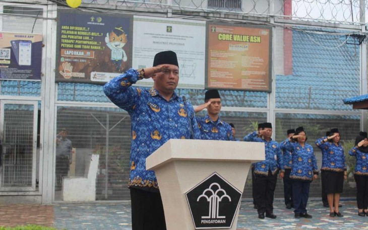 Kalapas Binjai Theo Adrianus pimpin irup PHKN, Senin (18/9)