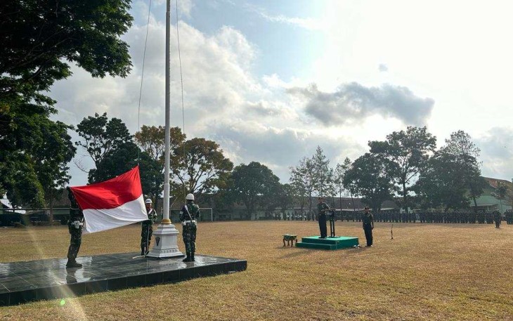 Upacara gabungan tiga satuan di Menarmed 2 Kostrad, Senin (18/9)