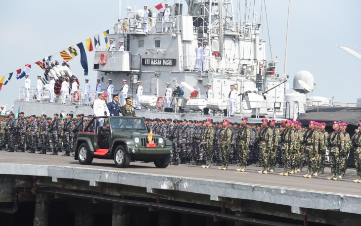 Upacara Peringatan HUT ke-78 TNI Tahun 2023 di Dermaga Madura Ujung Surabaya