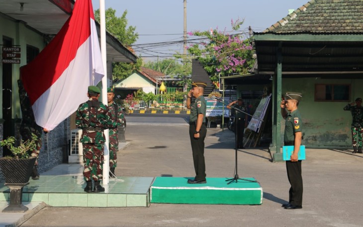 Upacara bendera prajurit Kodim 0803/Madiun