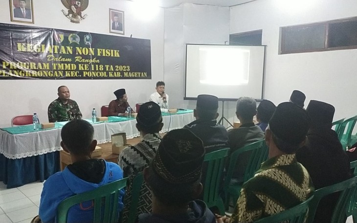 Penyuluhan Narkoba Warga di Lokasi TMMD ke 118 Kodim Magetan 