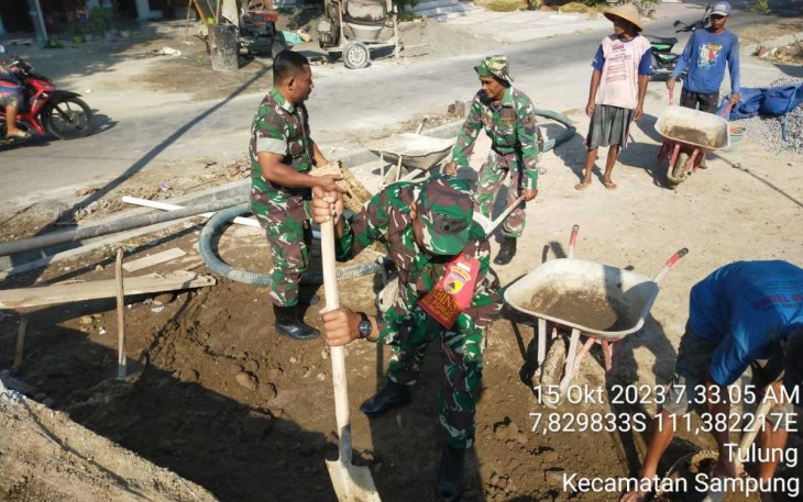 Gotong royong rehab Musala wilayah desa binaan 