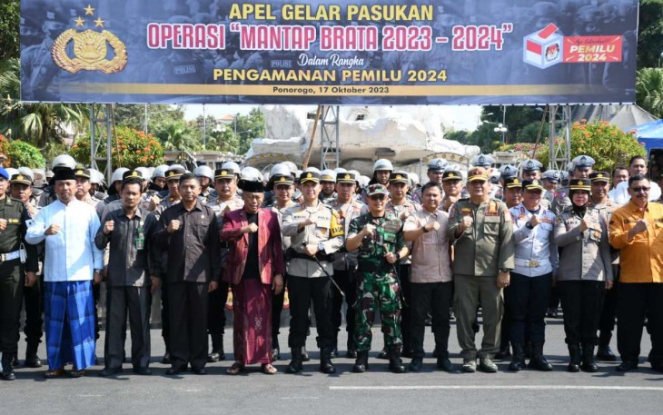 Apel Gelar Pasukan Operasi Mantap Brata Semeru di Kabupaten Ponorogo 