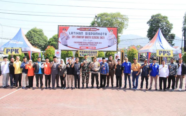 Apel Gelar Pasukan Operasi Mantap Brata Semeru di Kabupaten Trenggalek 