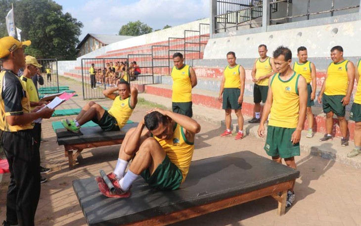 Tes Garjas prajurit Kodim 0807/Tulungagung 