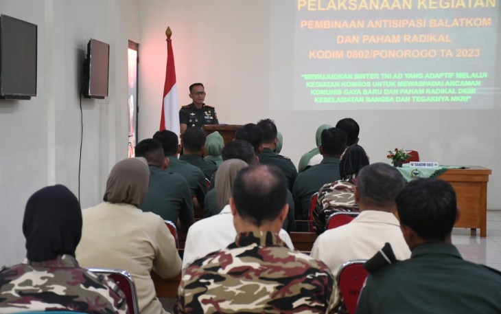 Pembinaan Antisipasi Balatkom dan Paham Radikal di Kodim Ponorogo, Rabu (25/10)
