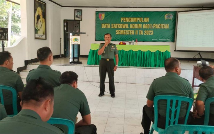 Pengumpulan Data Satkowil Semester II 2023 Kodim Pacitan, Rabu (25/10)