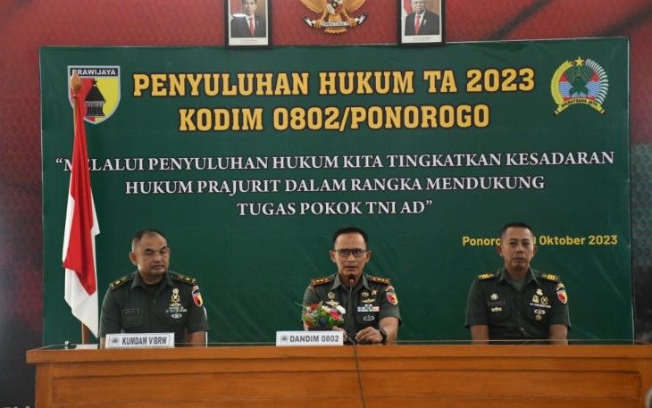 Kodim 0802/Ponorogo Gelar Penyuluhan Hukum 