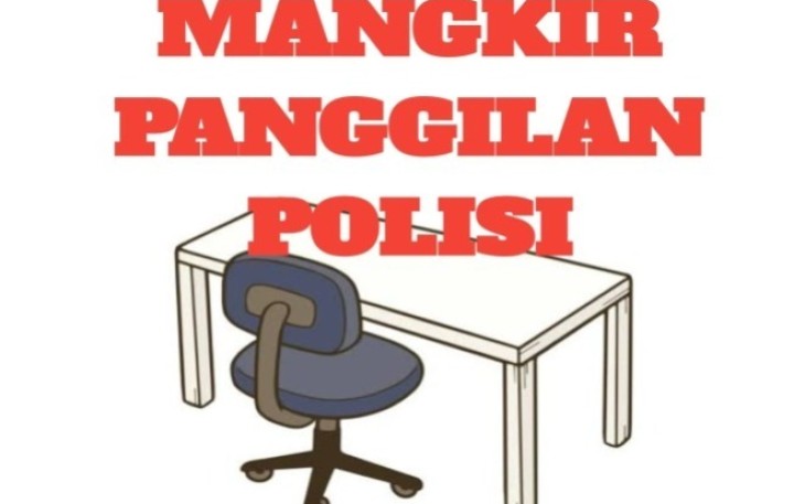 Ilustrasi mangkir panggilan polisi