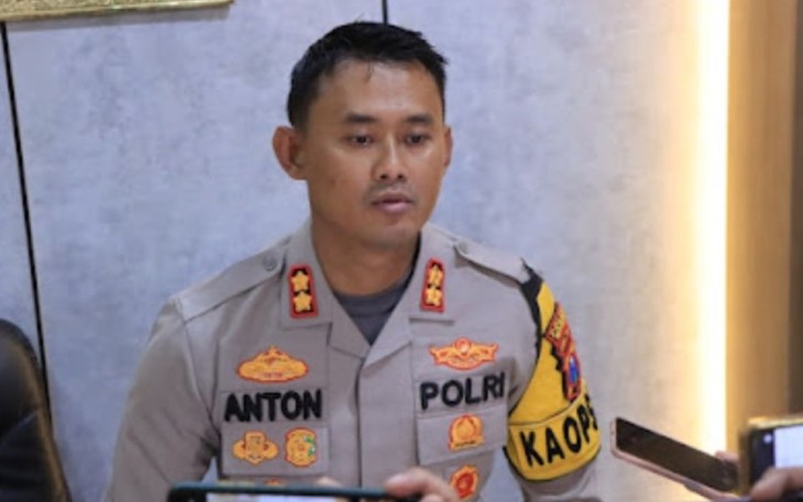 Kapolres Madiun AKBP Anton Prasetyo saat memberikan keterangan pers 