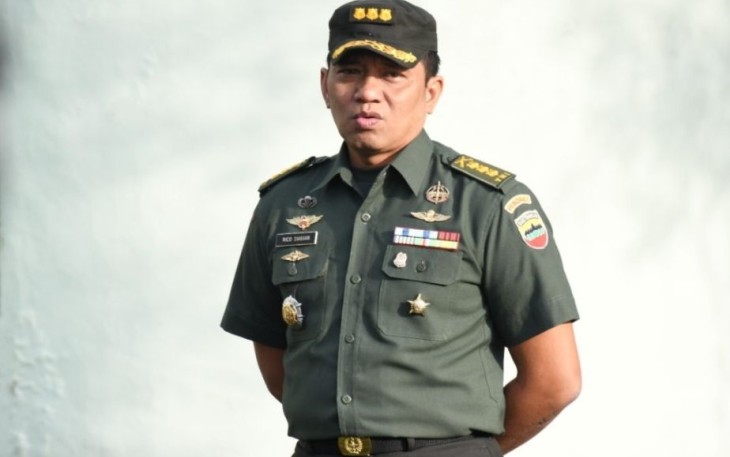Kapendam I/BB Kolonel Inf Rico J Siagian saat memberikan keterangan pers 