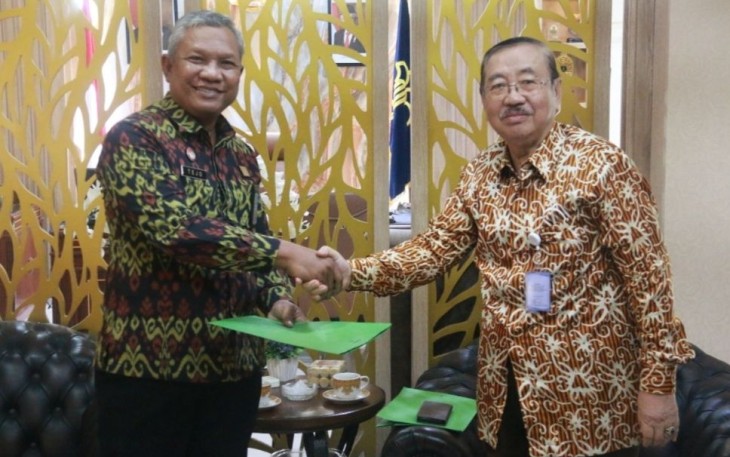 Kakanwil Kemenkumham Banten Tejo Harwanto saat menerima kunjungan sesepuh purna bakti 