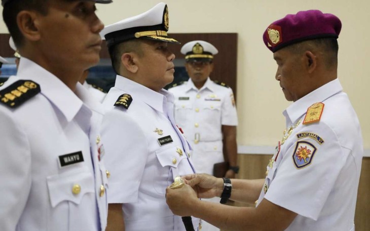 Danlantamal VI Makassar Brigjen TNI (Mar) Amir Kasman saat sertijab