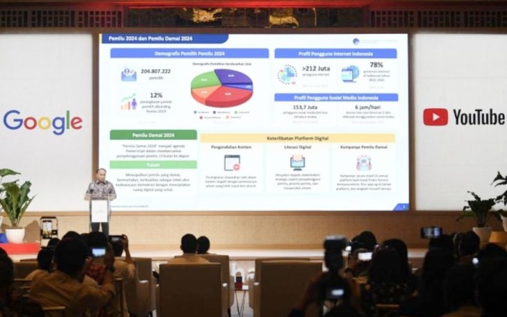 Menkominfo Budi Arie Setiadi dalam Forum #YukPahamiPemilu – Google Indonesia di Thamrin Nine, Jakarta Pusat, Rabu (20/09/2023).