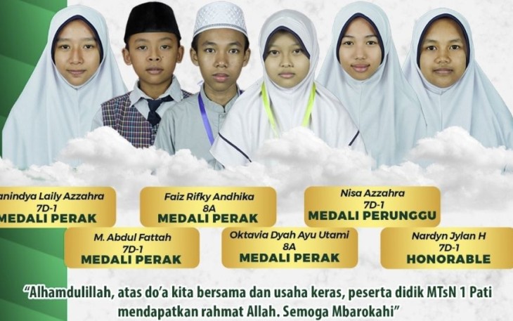 Siswa MTsN 1 Pati raih prestasi internasional, Minggu (29/10)
