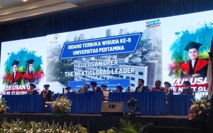 Sidang terbuka wisuda ke 9 Universitas Pertamina, Jakarta, Selasa (31/10)