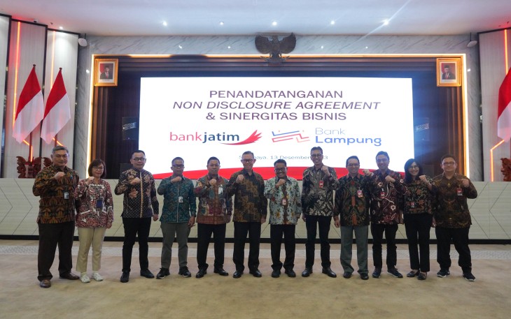 Bank Jatim Tandatangani NDA dan PKS Bank Lampung 