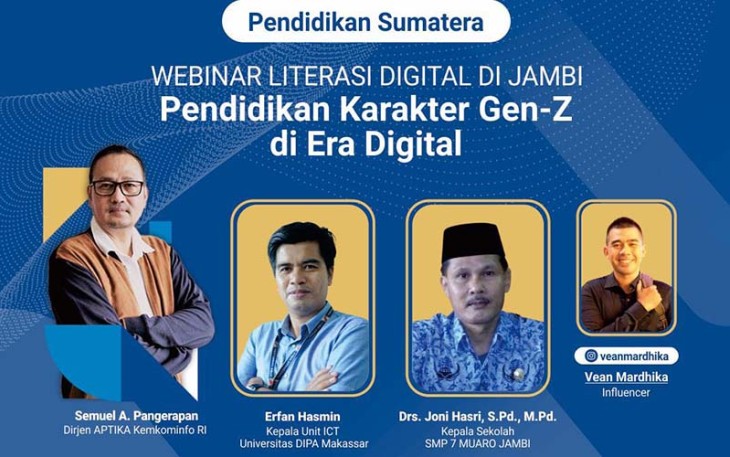 Webinar Literasi Digital di SMPN 7 Muaro Jambi