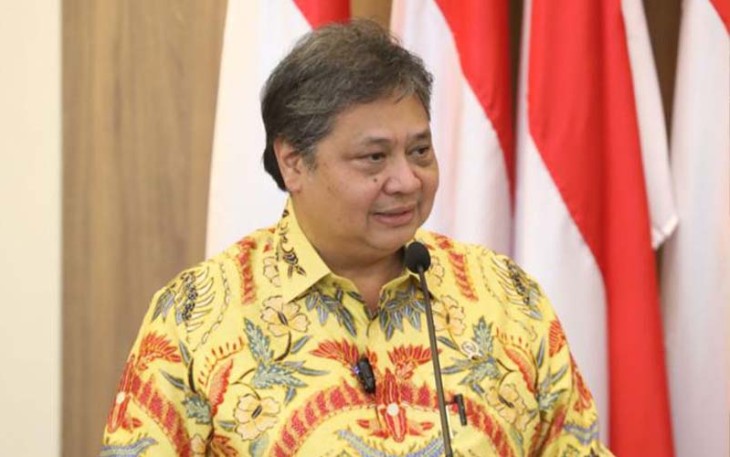 Airlangga dalam pidatonya di Sekretariat Kementerian Koordinator Bidang Perekonomian RI, Gedung Ali Wardhana, Rabu (12/4/2023).