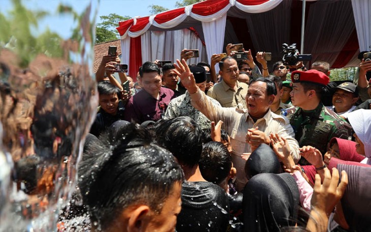 Menhan Prabowo saat Resmikan Lima Titik Sumber Air di Kabupaten Kuningan