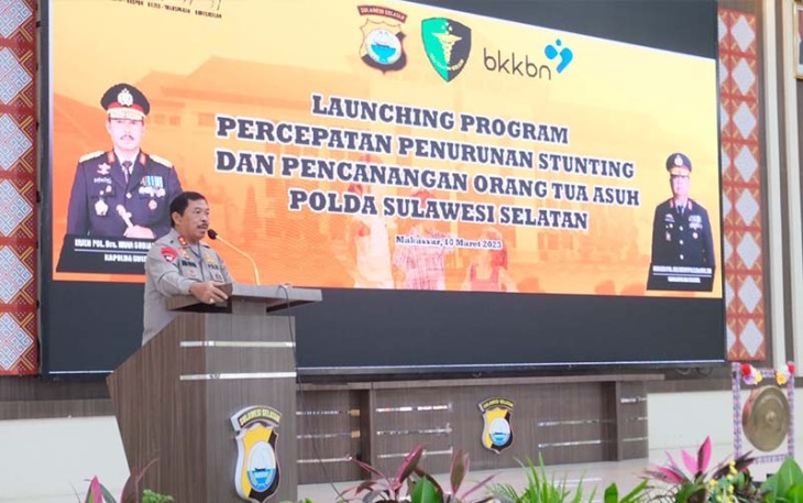 Kapolda Sulsel Irjen Pol Nana Sudjana saat Launching Program Percepatan Penurunan Stunting