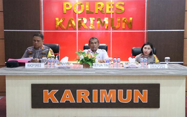 Polres Karimun saat Terima Kunjungan Wasops Polda Kepri